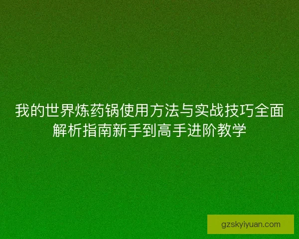 我的世界炼药锅使用方法与实战技巧全面解析指南新手到高手进阶教学 我的世界炼药锅使用方法与实战技巧全面解析指南新手到高手进阶教学